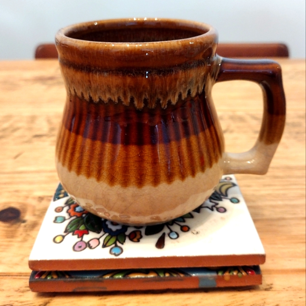 Vintage Westwood Bistro Drip Glaze Ceramic Mug